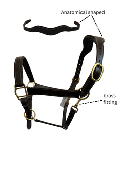 Van Jans Black Anatomical Halter with Two-Side Closure
