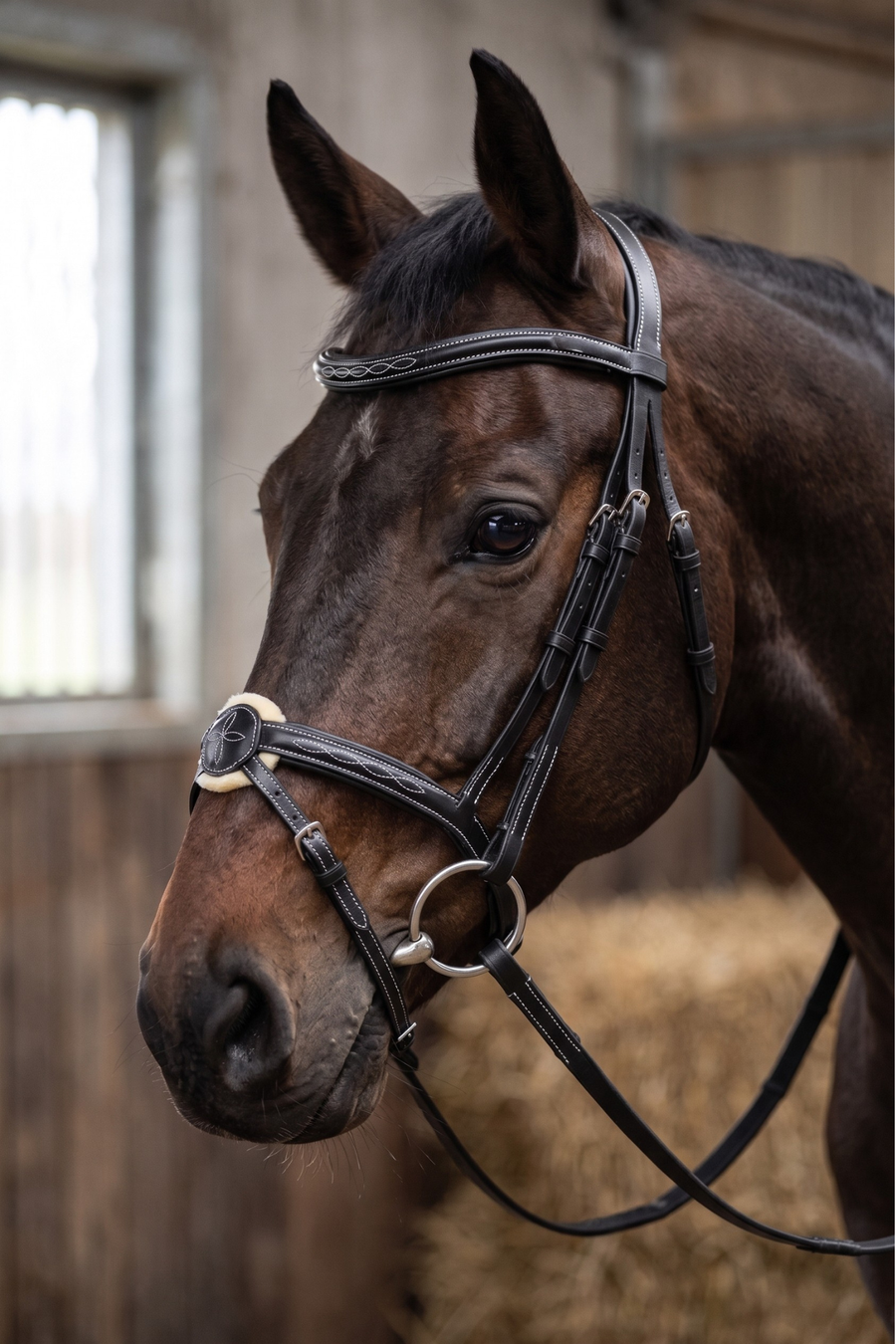Van Jans Fancy-Stitched Figure-8 Bridle and Reins