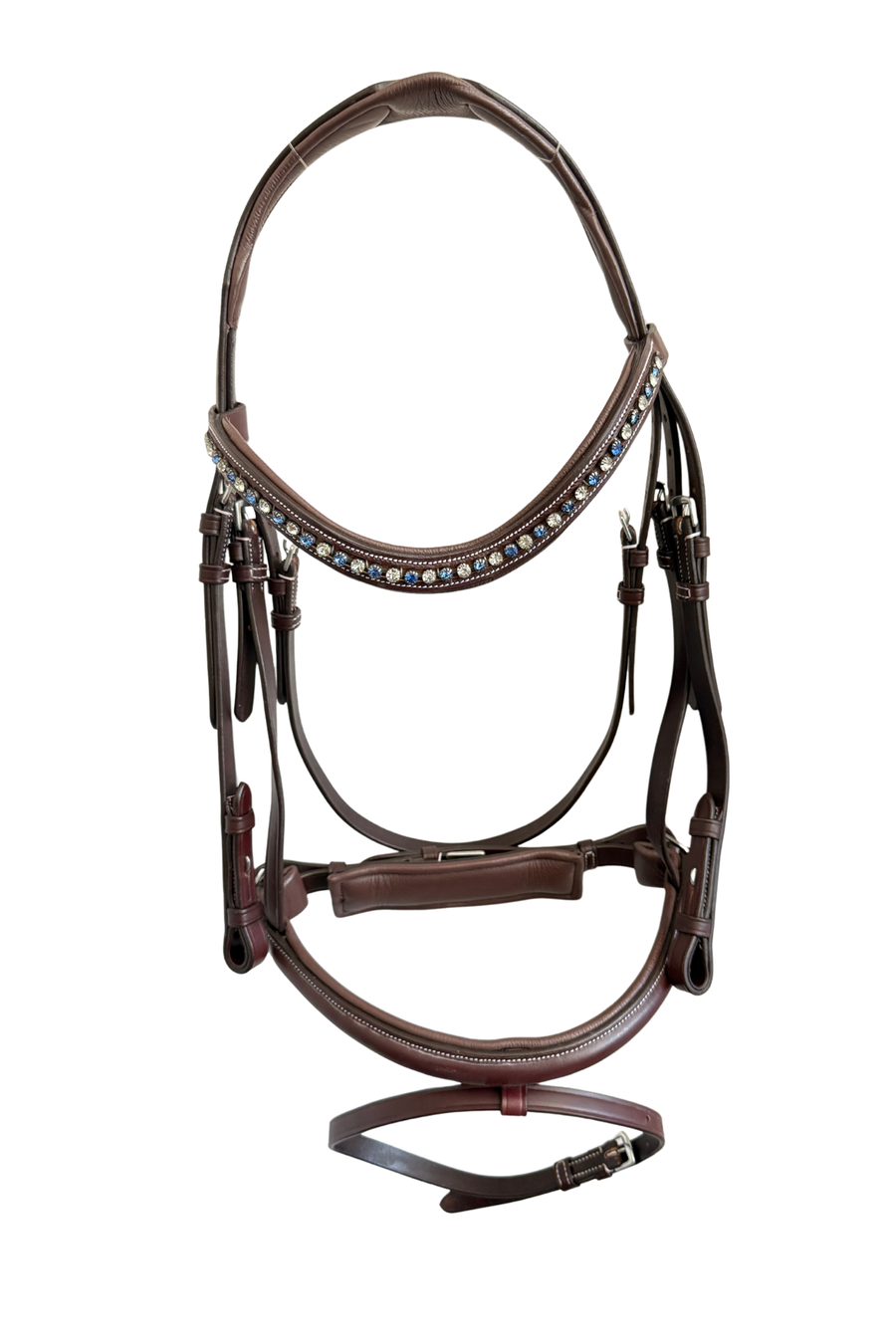 Van Jans Anatomical Bridle with Blue Crystal Browband