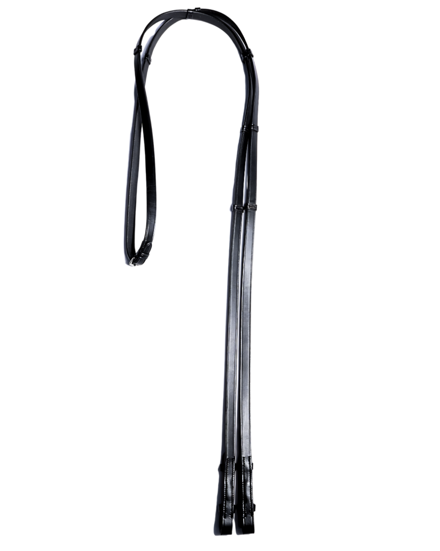 Van Jans Premium Leather Dressage Reins with Integrated Hand Stops